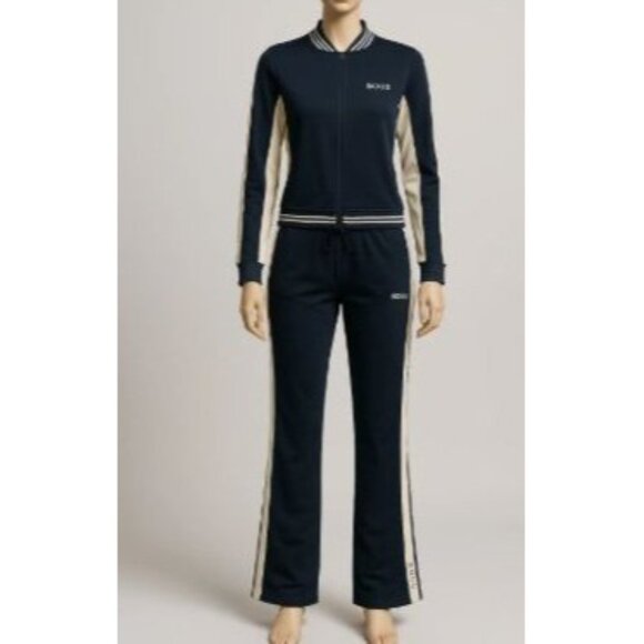 BCBG Women Size XL/Lg Cotton Blend Track Jogger Suit Jacket & Pants Tracksuit - Picture 6 of 14
